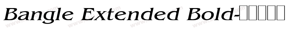 Bangle Extended Bold字体转换